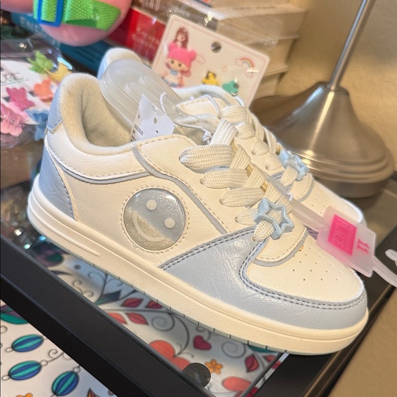 The Children's Place Other - The Children's Place White and Light Blue Sneakers